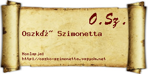 Oszkó Szimonetta névjegykártya